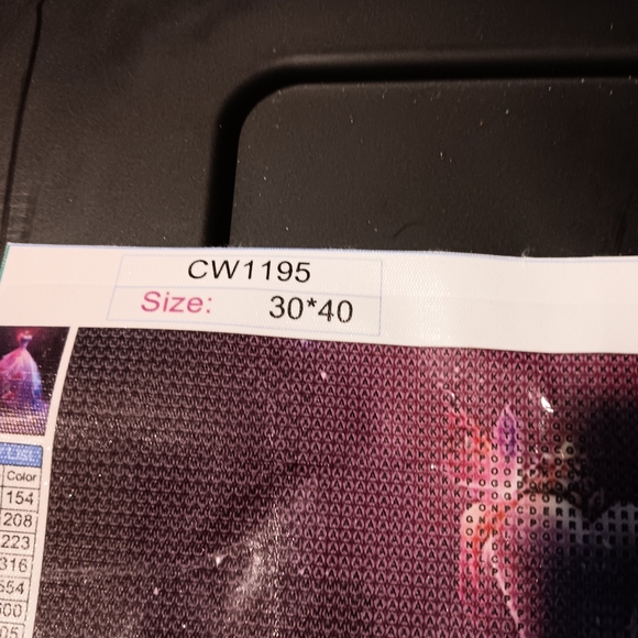 Elegant Purple Ballgown Diamond Art 30x40 - Picture 2 of 6